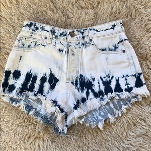 Bleach Dye Guess Jean Booty Shorts